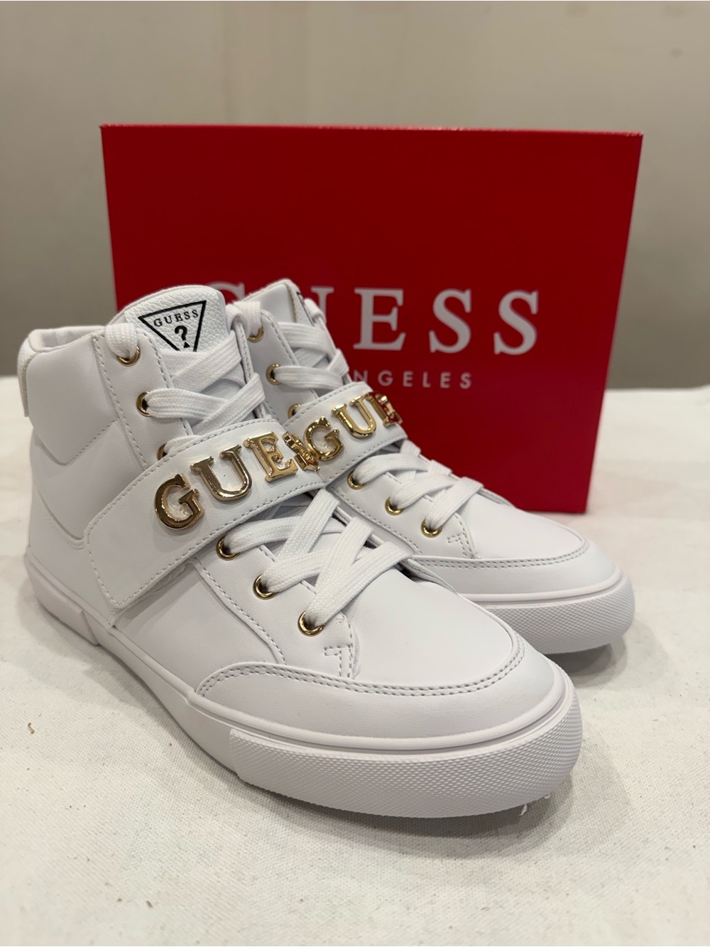 Guess Women's Mizzly High-Top Sneaker Color White